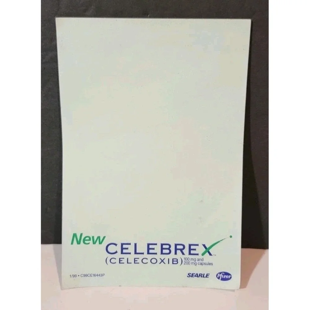 Vintage 1999 Celebrex Percrepition Notepad‎ Post-It Pad Paper